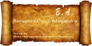 Beregszászi Alexandra névjegykártya