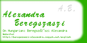 alexandra beregszaszi business card